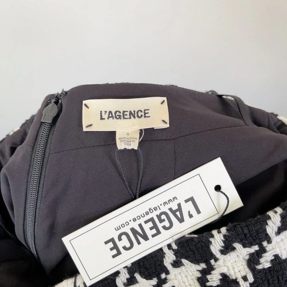 L'AGENCE Livia Houndstooth Mini Skirt - Picture 8 of 13